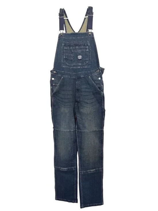 Berne Bib Overalls Size 36/34 Washed Flex Denim Reinforced Knee NWT - Picture 3 of 16